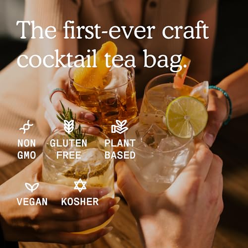 SAYSO Old Fashioned Craft Cocktail Tea Bag | Under 1 Min Steep | Bitters & Orange | Organic Gluten-Free & Non-GMO | 8 Co