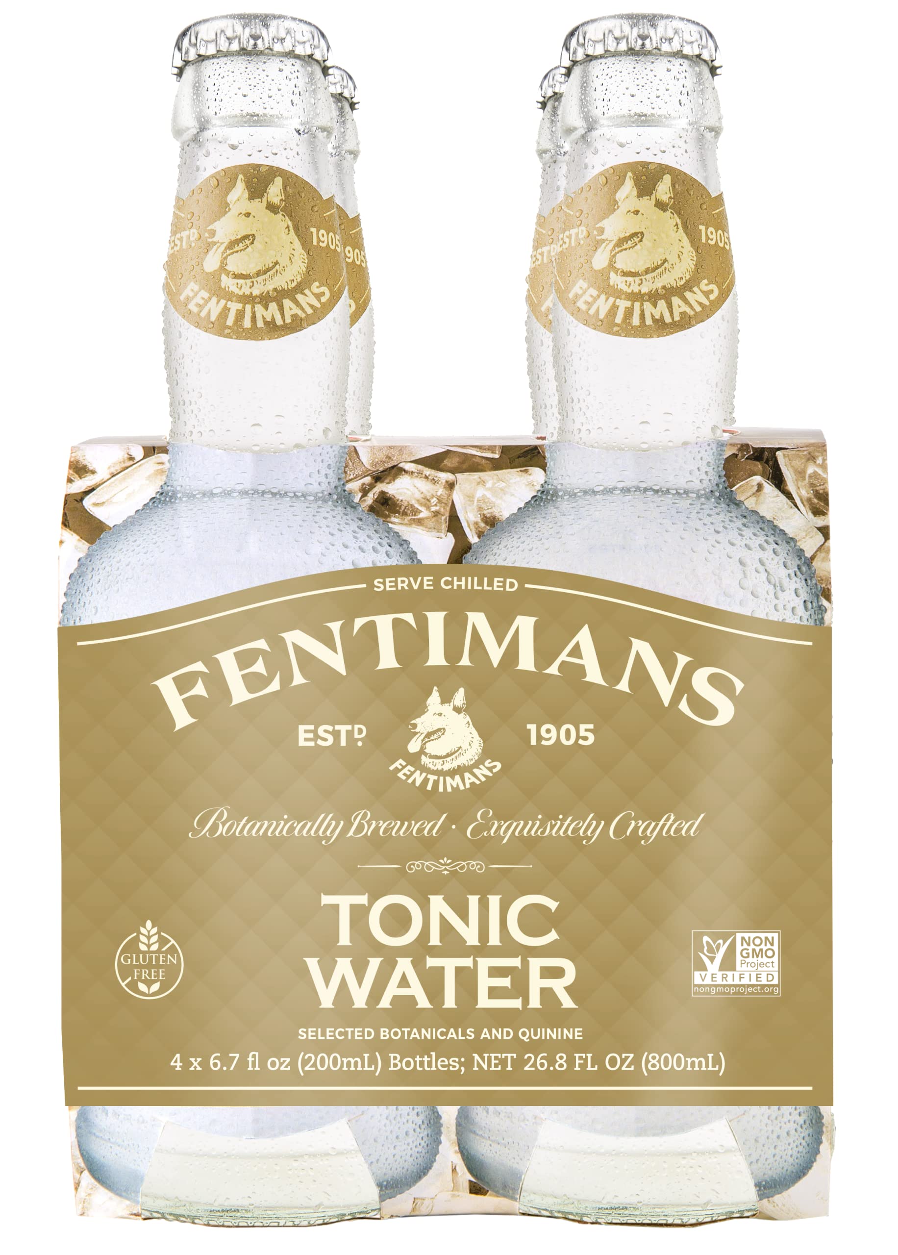 Fentimans Sparkling Tonic Water - All Natural Mixer with Quinine, No Artificial Flavors, Preserves & Sweeteners, Craft S